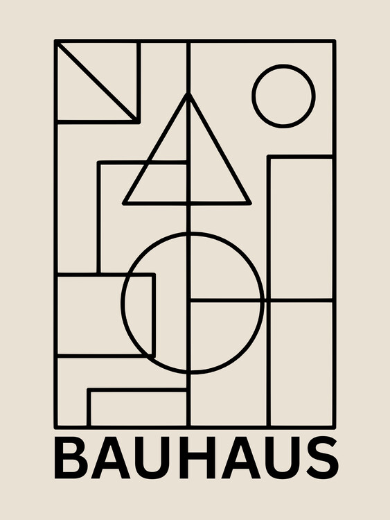 Poster Bauhaus Geometric Composition