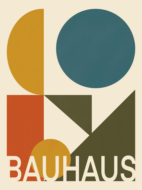 Poster Bauhaus Geometric Shapes