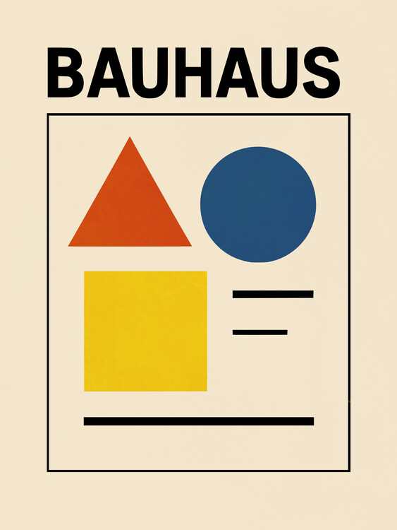 Poster Bauhaus Geometric Shapes
