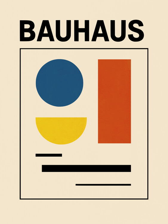 Poster Bauhaus Geometric Shapes