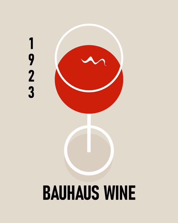 Poster Bauhaus Wine Glass