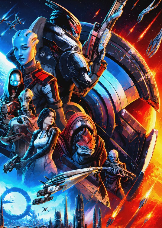 Schilderij op canvas Mass Effect