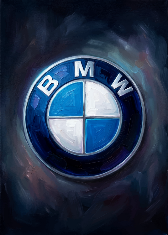 Poster BMW Logo Artistic Oil Painting