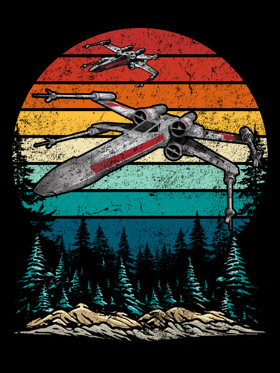 Plagát X- wing starfighter vintage