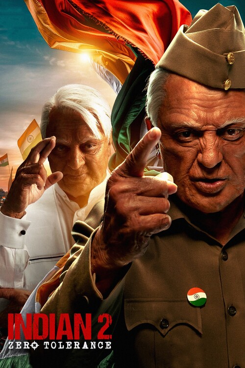 Плакат Indian 2 Zero Tolerance (2024)