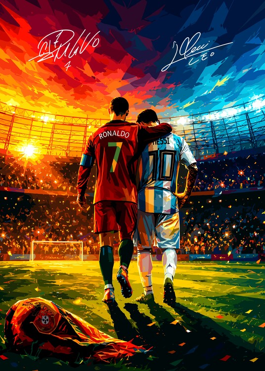 Poster Ronaldo and messi
