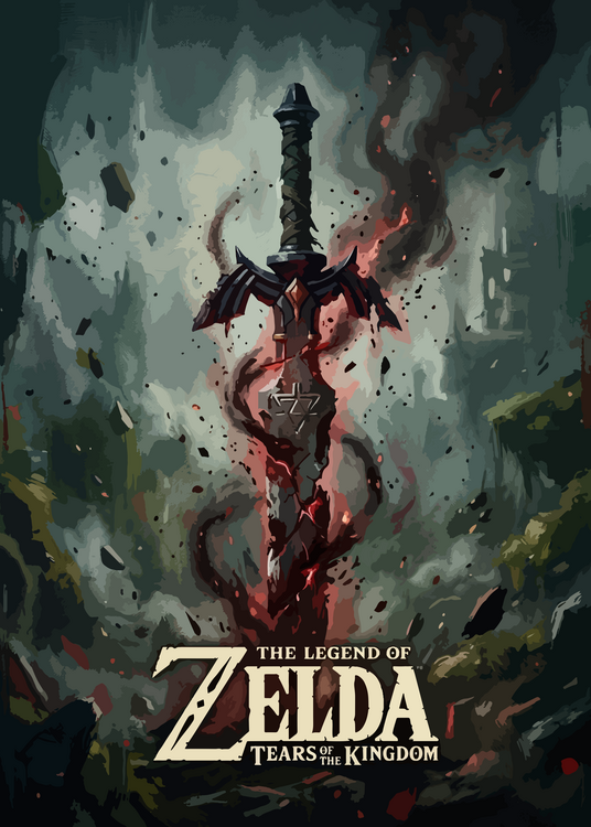 Плакат The Legend of Zelda: Tears of the Kingdom - The Master Sword
