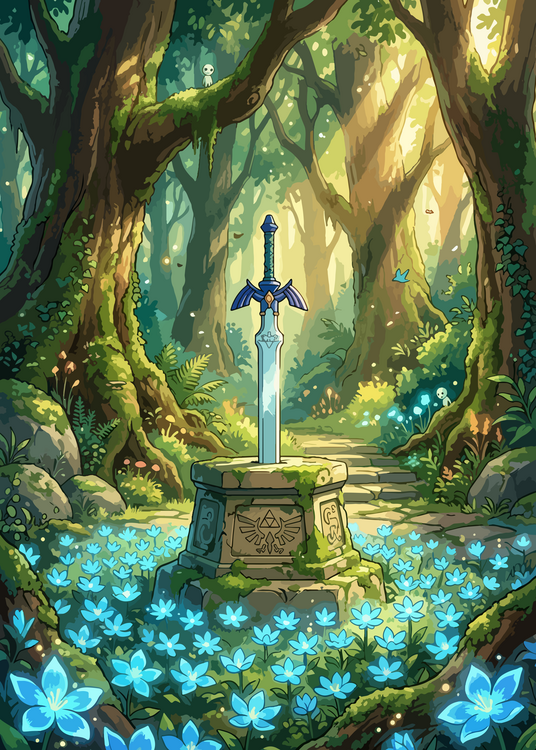 Плакат The Legend of Zelda Master Sword