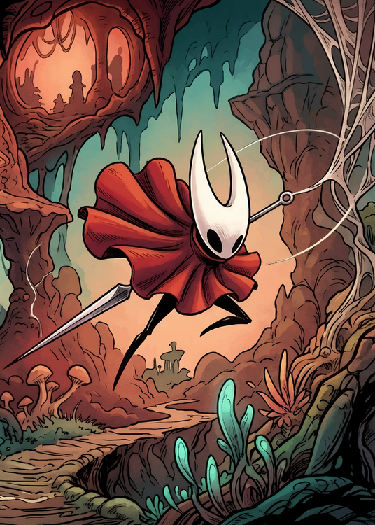 Плакат Hornet Hollow Knight Sillksong