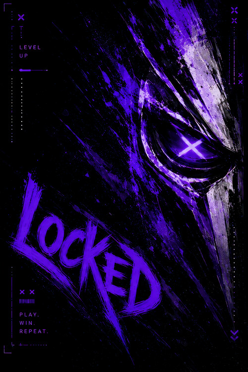 Poster Violet Locked Gamer Mask