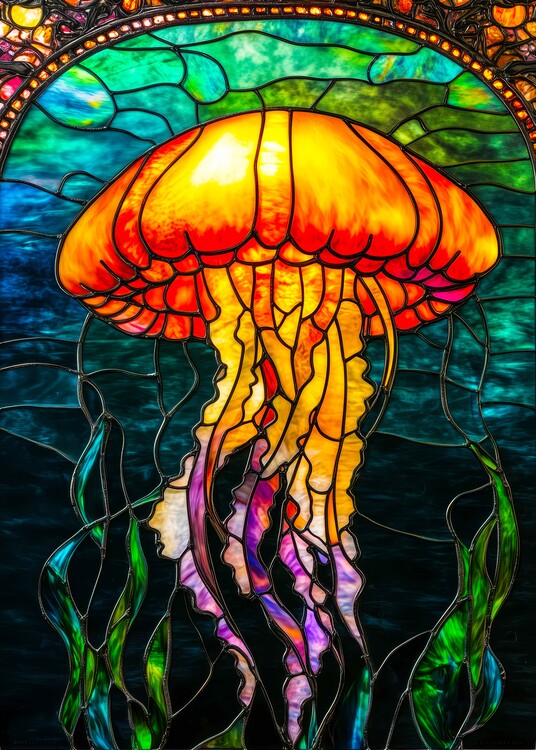 Plakát Ocean Glow Jellyfish
