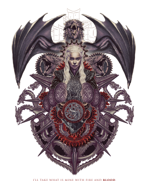 Camisola Game of Thrones - Daenerys - Fire and blood