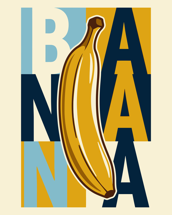 Poster Retro Banana