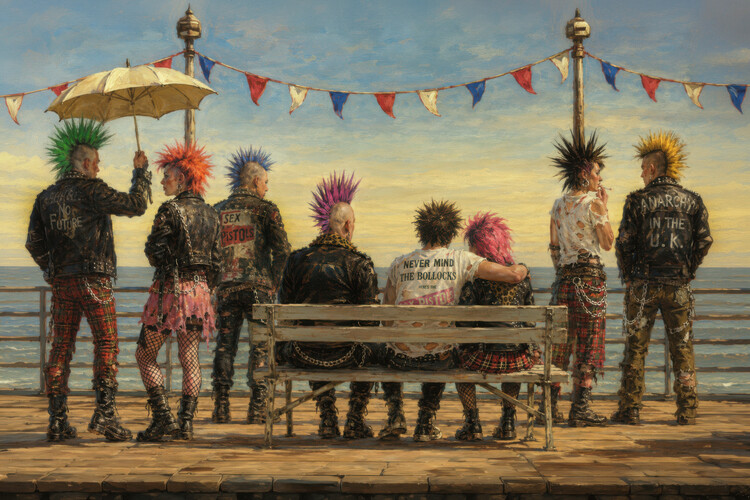 Plakát The Pier Punk Version Sex Pistols inspired by Jack Vettriano
