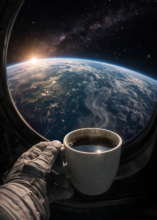 Plakát Coffee on Space
