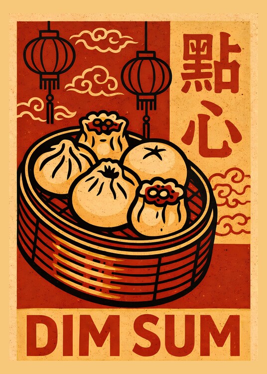Plakát Chinese Food Dim Sum