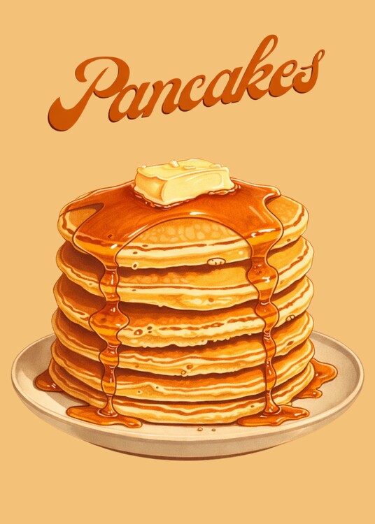Plakát Vintage Pancakes