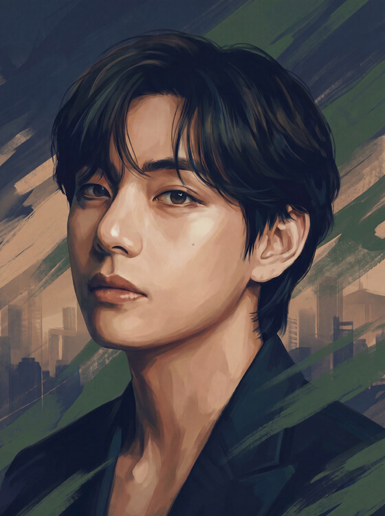 Poster V (Kim Tae-hyung): A Digital Portrait