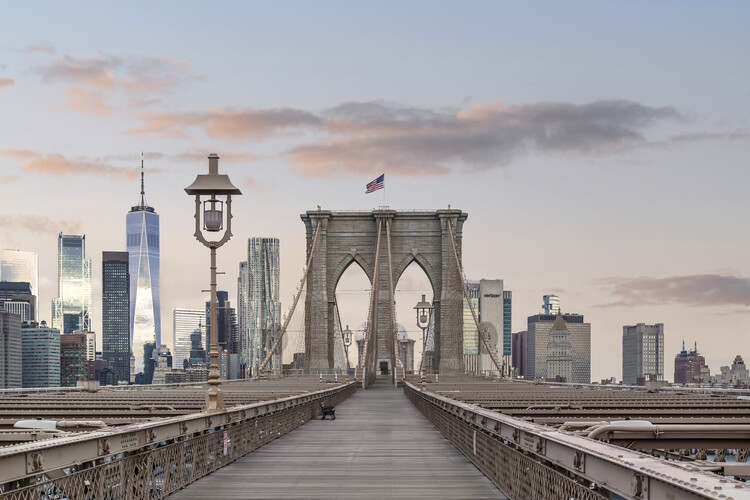Poster NYC Brooklyn Bridge Sunrise