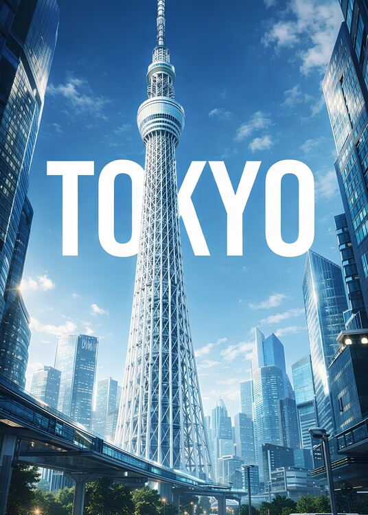Poster Tokyo Landscape Minimalist