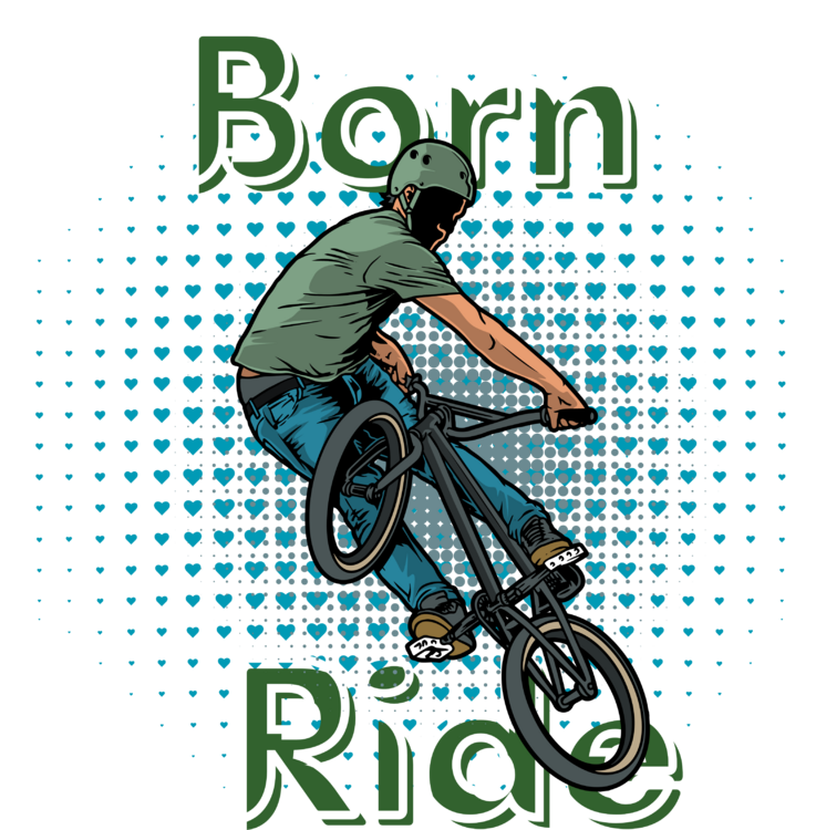 Majica Cycling - Born to Ride Trail