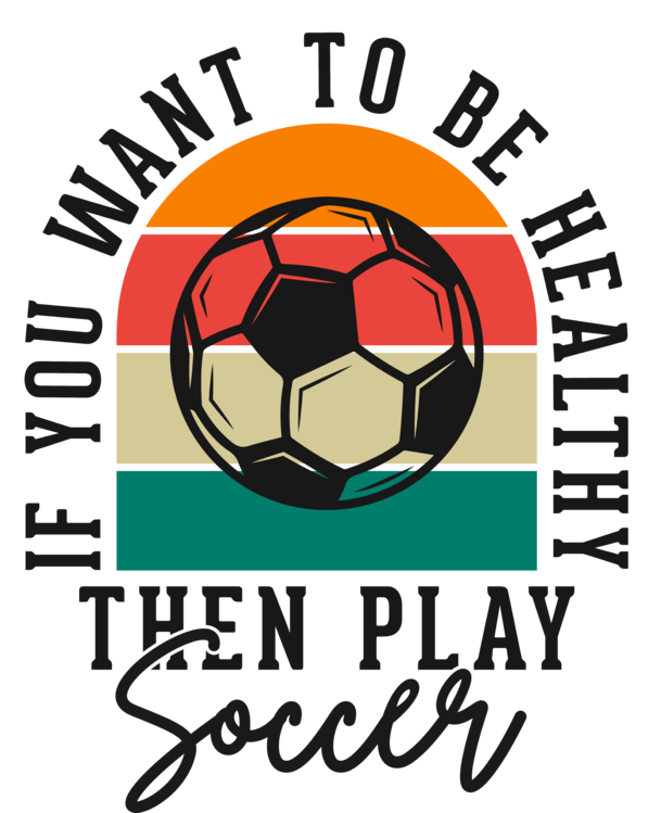 T-skjorte Football - Retro Sunset Ball