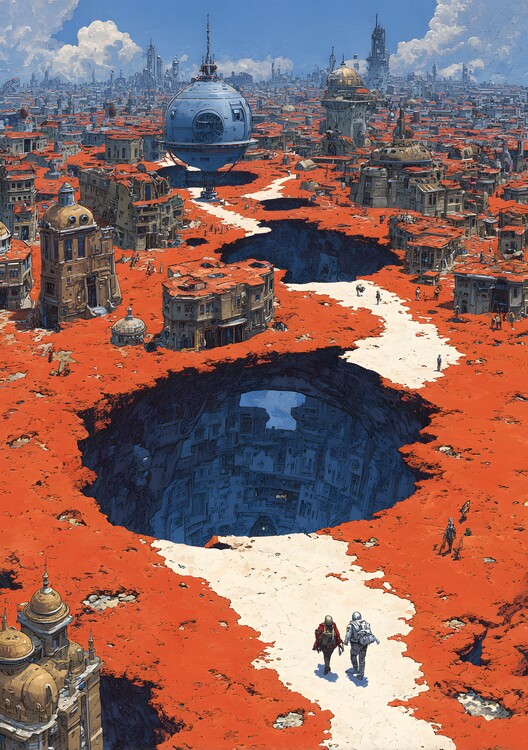 Plakát Hidden City - Sci-Fi Art