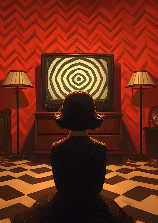 Plakát Screen Hypnosis - Creepy Cartoon Art