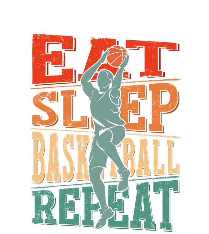 T-skjorte Basketball - Eat Sleep Repeat