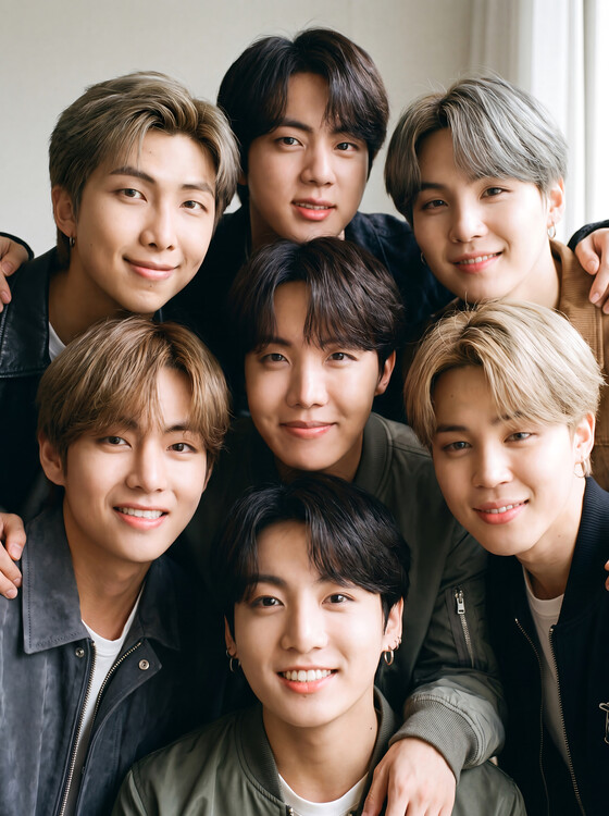 Плакат South Korean boy band BTS