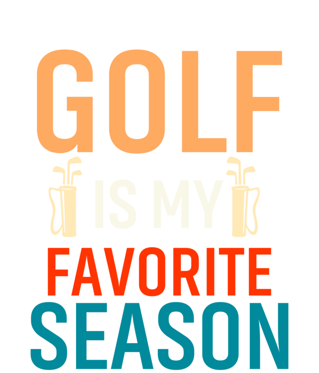 T-shirt Golf - Favorite Season Typography