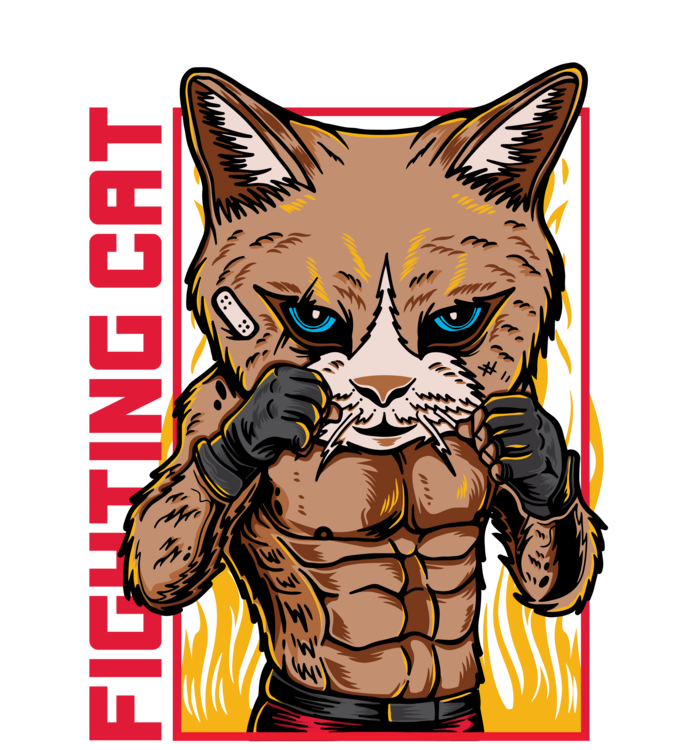 T-shirt Fighting Cat