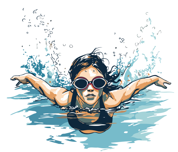 T-skjorte Swimming - Water Sprint