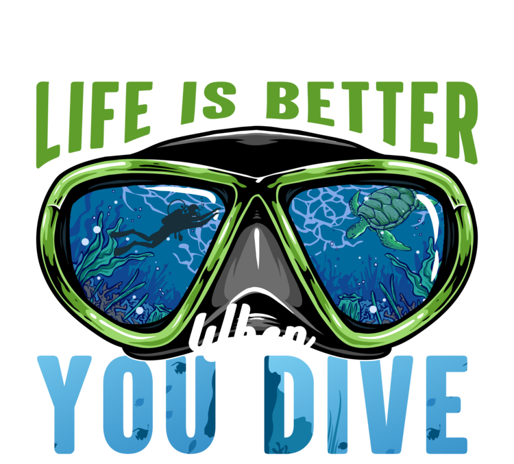 T-skjorte Swimming - Better When You Dive