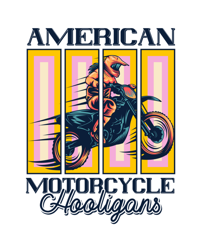 T-skjorte American Motorcycle Hooligans