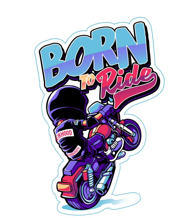 T-shirt Born to Ride
