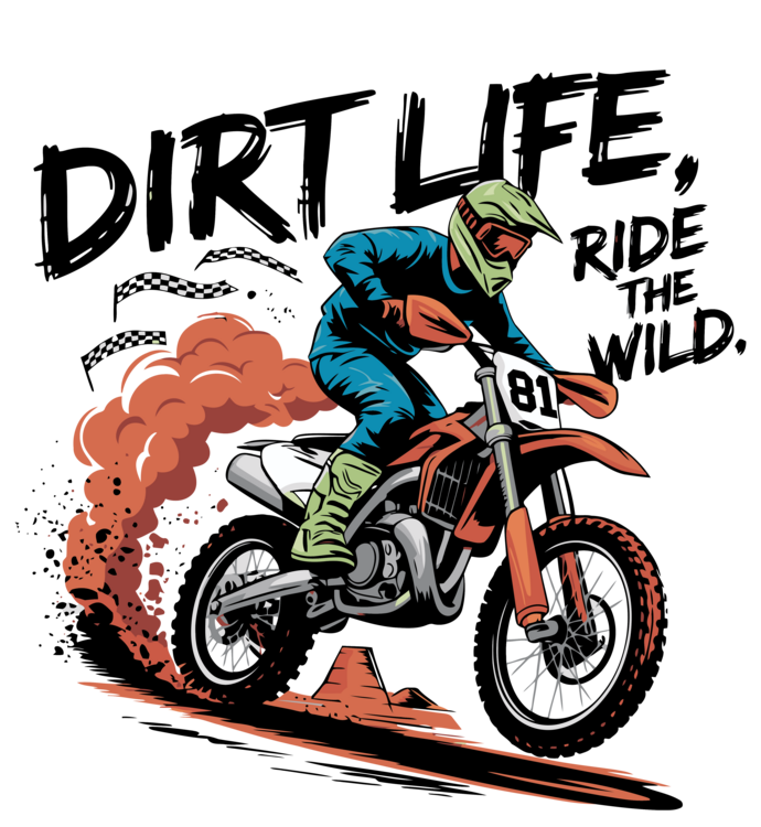 T-shirt Dirt Life Ride Wild