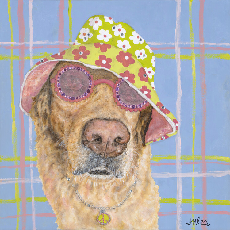Poster Groovy Dog Portrait