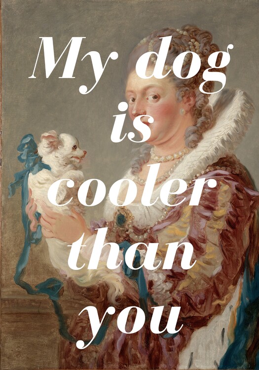 Poster Regal Lady Funny Dog