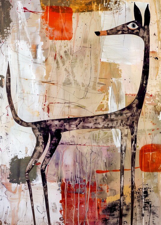 Poster Modern Abstract Greyhound