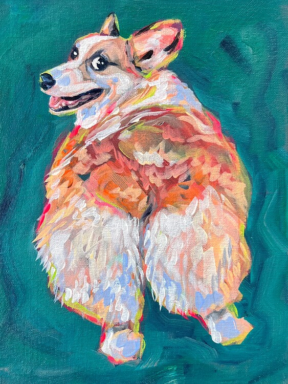 Poster Vibrant Corgi Dog