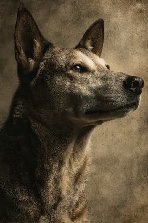 Poster Dignified Canine Portrait