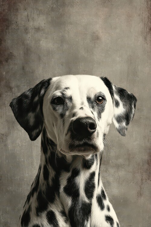 Poster Elegant Dalmatian Portrait