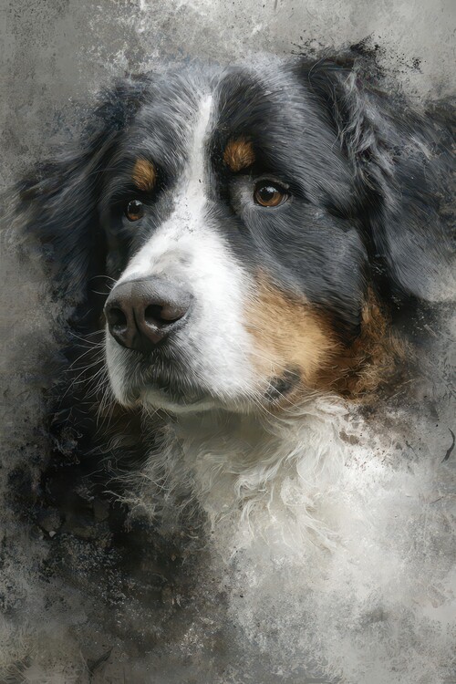 Poster Majestic Bernese Mountain Dog