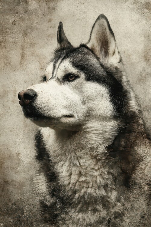 Poster Majestic Siberian Husky