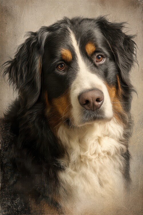 Poster Gentle Bernese Mountain Dog