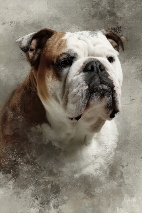 Poster Noble Bulldog Portrait
