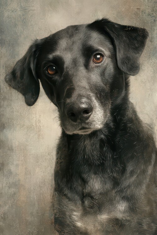 Poster Soulful Dog Portrait