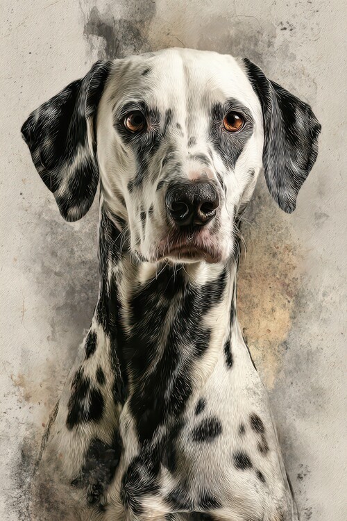 Poster Elegant Dalmatian Portrait