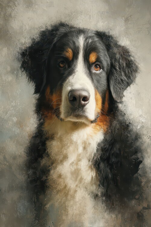 Poster Gentle Bernese Mountain Dog